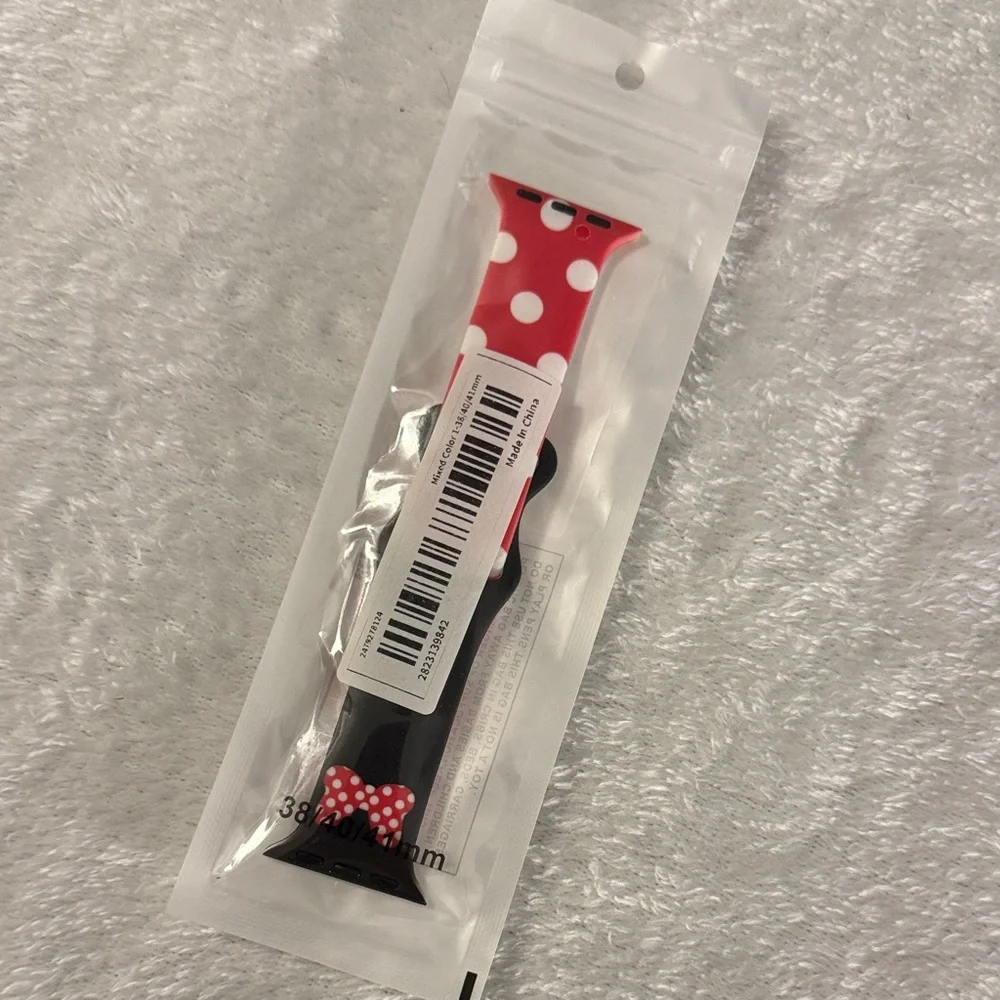 Red Polka Dot Watch Band for Apple Watch NEW - Picture 1 of 5